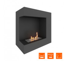Биокамин угловой SteelHeat GRAND 600 левый