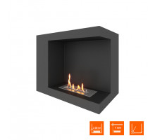 Биокамин угловой SteelHeat LONG 600 правый