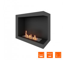 Биокамин угловой SteelHeat ONE 700 правый