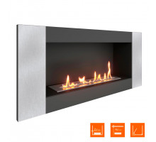 Биокамин встраиваемый SteelHeat LONG-V 900 Small
