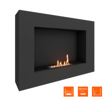 Биокамин SteelHeat WALL GRAND 900 LITE черный