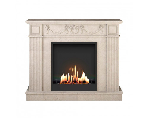 Биокамин в мраморном портале SteelHeat Washington S