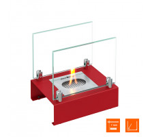 Настольный биокамин SteelHeat ALBA красный