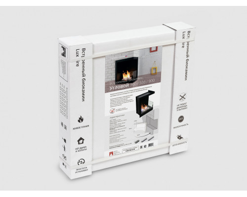 Встроенный биокамин Lux Fire Угловой 555 М (левый угол)