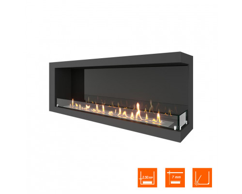 Биокамин угловой SteelHeat ONE 1400 правый