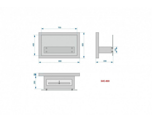 Биокамин настенный Lux Fire "Премьера" 800