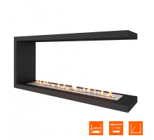 Биокамин торцевой SteelHeat Leader 1100